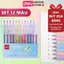 Set 12 màu bút bi nước mực gel bấm nhiều màu 0.5mm Deli nhanh khô viết trơn tru xinh xắn