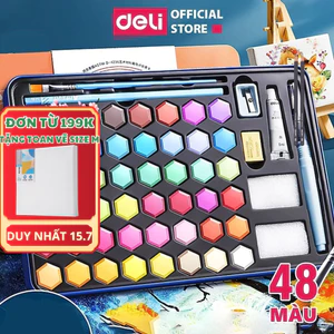 Màu Nước Dạng Nén Kèm 8 Dụng Cụ Solid Water Color Finenolo - Cao Cấp Cho Học Sinh