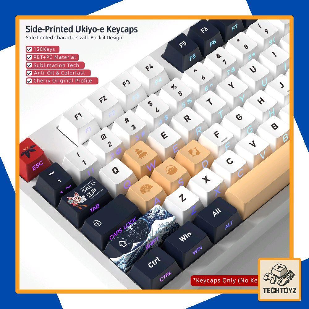 Keycap Ukiyo E - PBT DyeSub + Double Shot - Cherry Profile | BigBuy360 - bigbuy360.vn