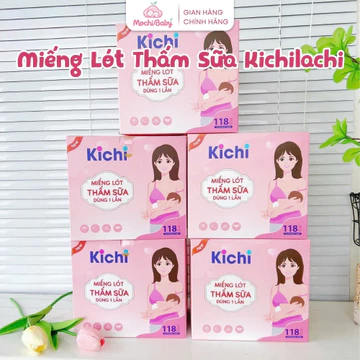 Miếng Lót Thấm Sữa Kichilachi 118 Miếng Mochi Baby, Miếng Thấm Sữa Mỏng Nhẹ Siêu Thấm Hút Chống Tràn Cho Mẹ Sau Sinh