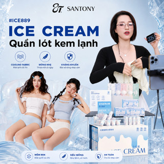 Set Quần Lót Tàng Hình Nữ Màu Kem Ice Cream- Quần Lót Nữ Mát Lạnh Kháng Khuẩn 100A, Đúc Su Không Đường May