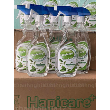 combo Xịt Rửa Tay Khô HAPICARE 500ml-100ml Sạch Khuẩn 99.9% - Gel Rửa Tay Khô Không Cần Nước, Mềm Da