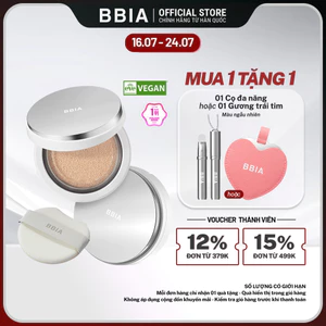 Cushion dưỡng ẩm căng bóng, bền màu BBIA Eau Glow Cushion Eau Edition 15g