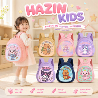 Balo Bé Trai Bé Gái Mẫu Giáo 1-5 Tuổi Đi Học Mầm Non In Hoạt Hình Dễ Thương,Siêu Nhẹ Chống Thấm Nước