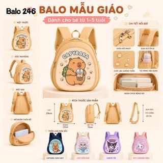 Balo Bé Trai Bé Gái Mẫu Giáo 1-5 Tuổi Đi Học Mầm Non In Hoạt Hình Dễ Thương,Siêu Nhẹ Chống Thấm Nước