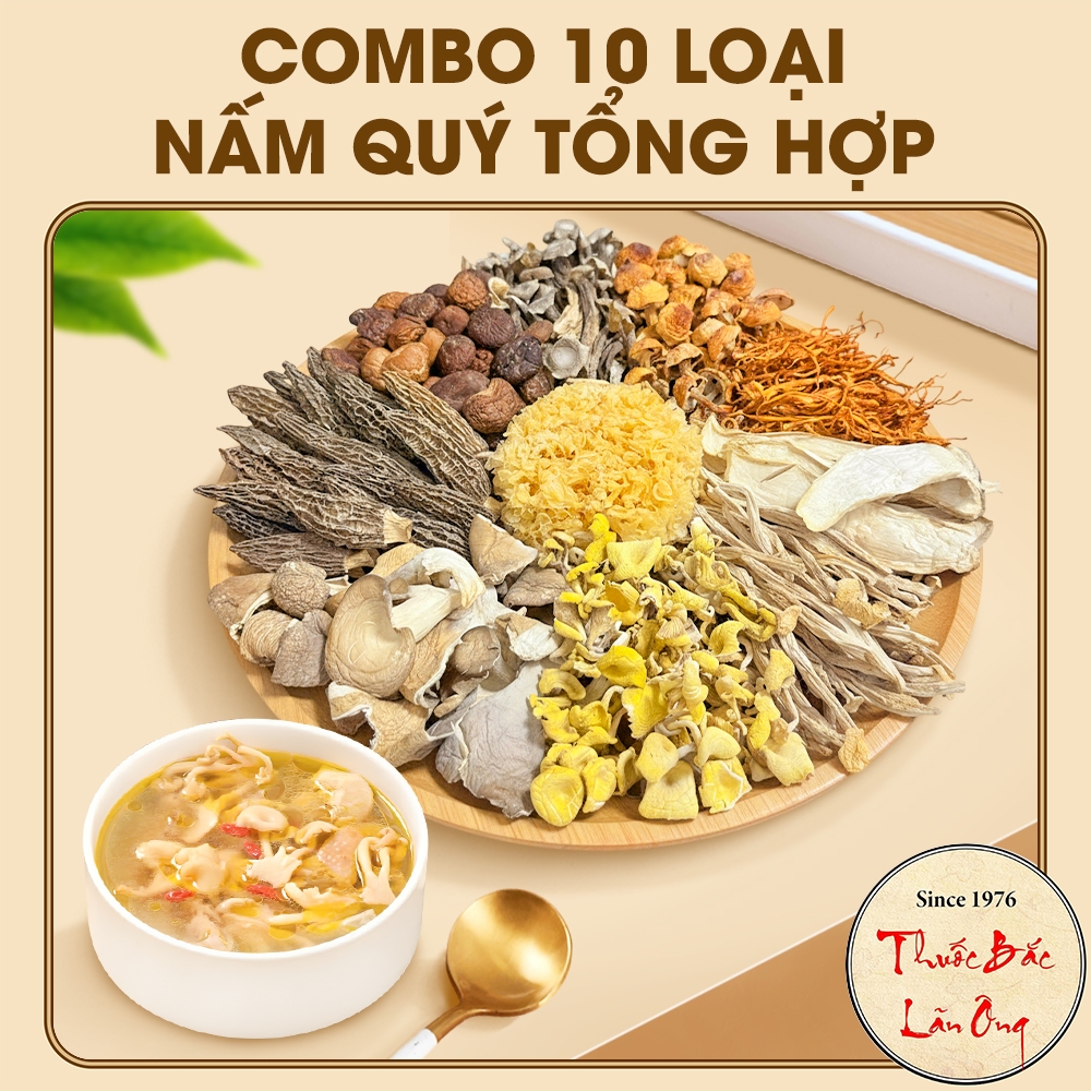 Combo 10 loại nấm tổng hợp, nguyên liệu nấu ăn thơm ngon bổ dưỡng, tiết kiệm, phù hợp người bận rộn