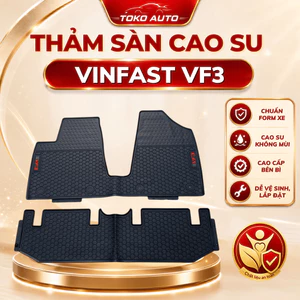 LÓT SÀN cao su ô tô xe Vinfast VF3 cao su đúc không mùi giữ sạch, bảo vệ sàn xe