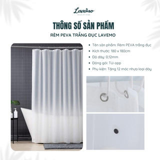 Rèm Phòng Tắm Peva LAVEMO Chống Nước Hiệu Quả 180cm x 180cm Loại 1