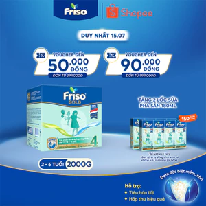 Sữa Bột Friso Gold 4 Hộp Giấy 2kg (Dành Cho Trẻ Từ 2 - 6 Tuổi)