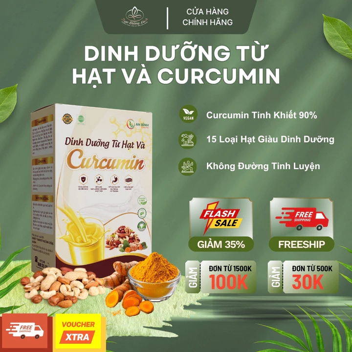 Sữa Nghệ Curcumin Gói Dùng Thử 125g - Cho Người Đau Dạ Dày - Sữa Hạt Thuần Chay Không Đường Sữa