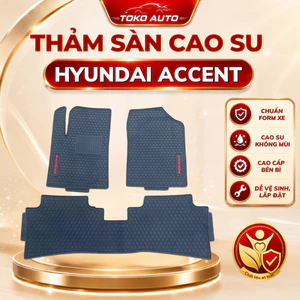 Thảm LÓT SÀN Cao Su Xe Hyundai Accent 2018-Nay - Mẫu tổ ong Hàng không Mùi, vừa khít xe