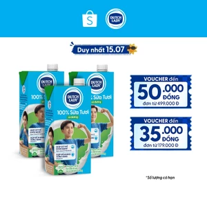 Combo 3 Hộp Sữa Tươi Tiệt Trùng Dutch Lady Có Đường 965ml