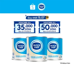 Combo 3 Lon Kem Đặc Có Đường Dutch Lady 380g/lon