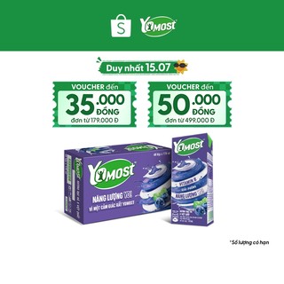 Thùng 48 Hộp Sữa Chua Lên Men Tự Nhiên Yomost Bạc Hà - Việt Quất (170ml/Hộp)