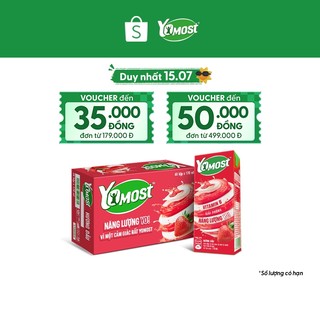 Thùng 48 Hộp Sữa Chua Lên Men Tự Nhiên Yomost Vị Dâu (170ml/Hộp)
