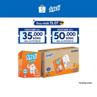 Thùng 48 Hộp Thức Uống Từ Sữa Chua Lên Men Tự Nhiên Fristi Vị Cam Sữa (48x100ml)