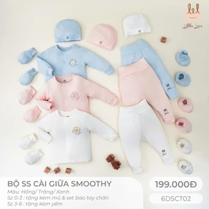Bộ cài giữa sợi tre Lil Little Love [ Siêu Mềm, Mát, Mịn Co Dãn Và Thấm Hút Mồ Hôi Tốt] Size 6M - 4Y (6DSCT02)