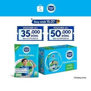 Thùng 24 Bịch Sữa Dinh Dưỡng Dutch Lady Có Đường 24x180ml