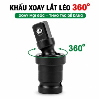 Khẩu Nối Tuýp Lắc Léo 1/2" xoay 360 độ, chuyên tháo ốc góc hẹp hàng