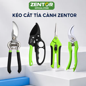 Kéo cắt tỉa cành cây Zentor lưỡi thép sắc bén siêu bền tay cầm trợ lực làm vườn cắt tỉa cây cảnh bonsai