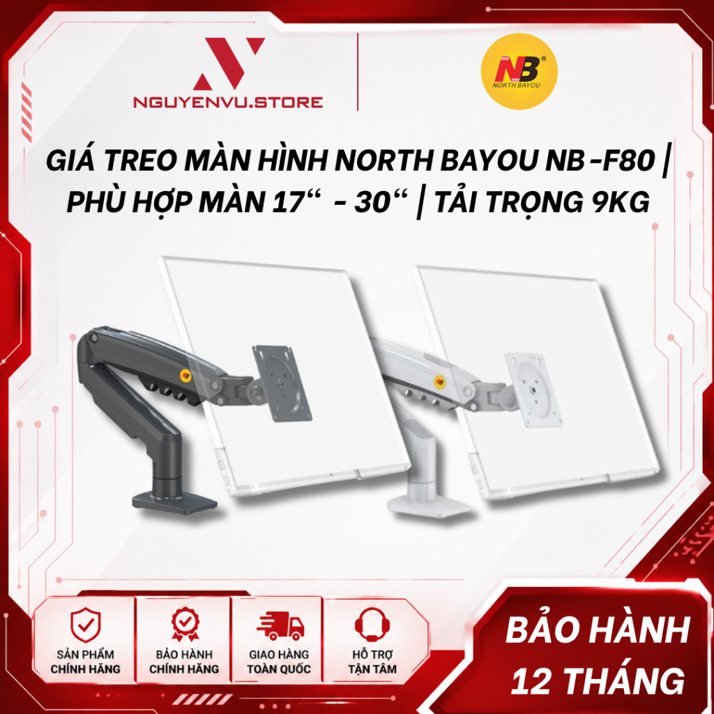 Giá treo màn hình North Bayou NB-F80 | Phù hợp màn 17" - 30" | Tải trọng 9Kg / NB-G60 (27-45 Inch) - Hàng Chính Hãng | BigBuy360 - bigbuy360.vn