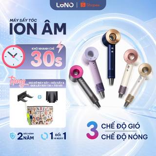 Máy Sấy Tóc LUNO Ion Âm, Tốc Độ Cao 110.000, 3 Cấp Nóng Lạnh, Công Suất Cao Tặng Kèm Đầu Sấy Tạo Kiểu