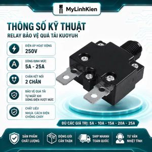 Relay bảo vệ quá tải đủ các giá trị 5A-25A 250V KUOYUH chất lượng tốt.