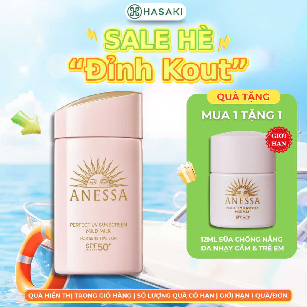 Sữa Chống Nắng Anessa Cho Da Nhạy Cảm & Trẻ Em 60ml (Mới)