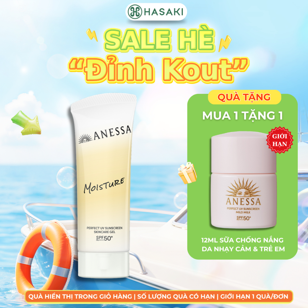 Gel Chống Nắng Anessa Dưỡng Da 24H, Cân Bằng Độ Ẩm 90g (Mới) Hasaki Chính Hãng
