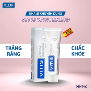Kem Đánh Răng Vitis Whitening – Làm Trắng Răng An Toàn, Giảm Ố Vàng, Bảo Vệ Men Răng – Tây Ban Nha