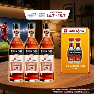 Kiệt tác tặng phẩm - Combo 3 Nước Mắm CHIN-SU Ủ Chượp 365 Ngày 700ml