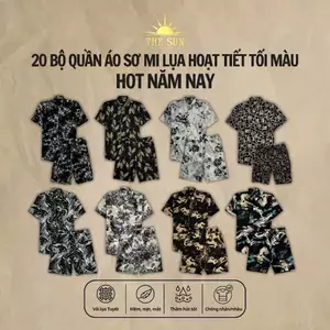 20 Mẫu Bộ Quần Áo Lụa Họa Tiết HOT Năm Nay - Bộ Sơ Mi Lụa Size 50-100kg - Cuban Shirt Vải Lụa Thoáng Mát, Chống Nhăn Tốt