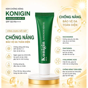 Kem Chống Nắng Konigin Sunscreen Bảo Vệ Da Trước Tác Động Ánh Nắng, Dưỡng Ẩm Nhẹ Tuýp 30g