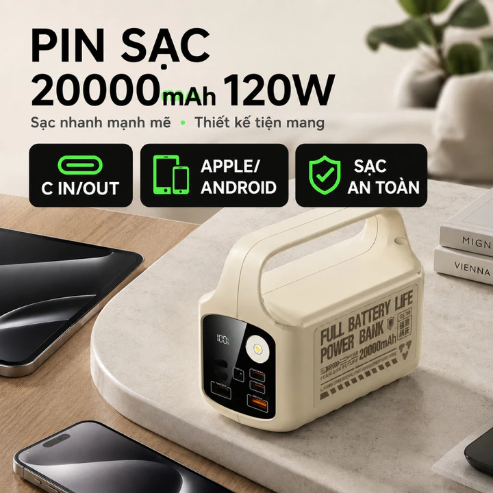 Sạc dự phòng an toàn Sạc dự phòng phổ quát Sạc dự phòng pin lớn Sạc dự phòng 5 thiết bị Sạc dự phòng cầm tay