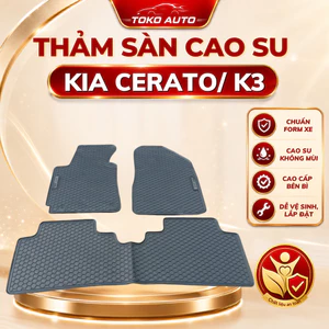 Thảm LÓT SÀN Cao Su Xe Kia Cerato 2016 - 2020, Kia K3 2021-NAY dùng chung 2 form - Cao Su Đúc Không Mùi- Mẫu NISSIN