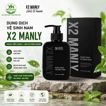 X2 Manly Gel vệ sinh nam - DDVS Nam X2 Manly - Làm sạch khử mùi vùng kín nam