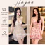 HT219 Váy ngủ sexy hoạ tiết hoa xinh sang chảnh,đồ ngủ ren xẻ v1dáng xoè tôn dáng HT219