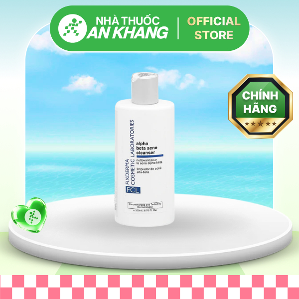 Sữa Rửa Mặt FIXDERMA Alpha Beta Acne Cleanser 200ml Giúp Làm Sạch, Hỗ Trợ Giảm Mụn [Nhà Thuốc An Khang - Chính Hãng 100%