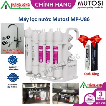 Mutosi MP - U86 / U106H - Máy lọc nước để gầm 11 lõi lọc - Vòi 2 chức năng Ro - Kiềm Hydrogen