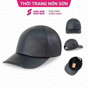 Mũ lưỡi trai da cao cấp NÓN SƠN chính hãng MC025FDA-ĐN1