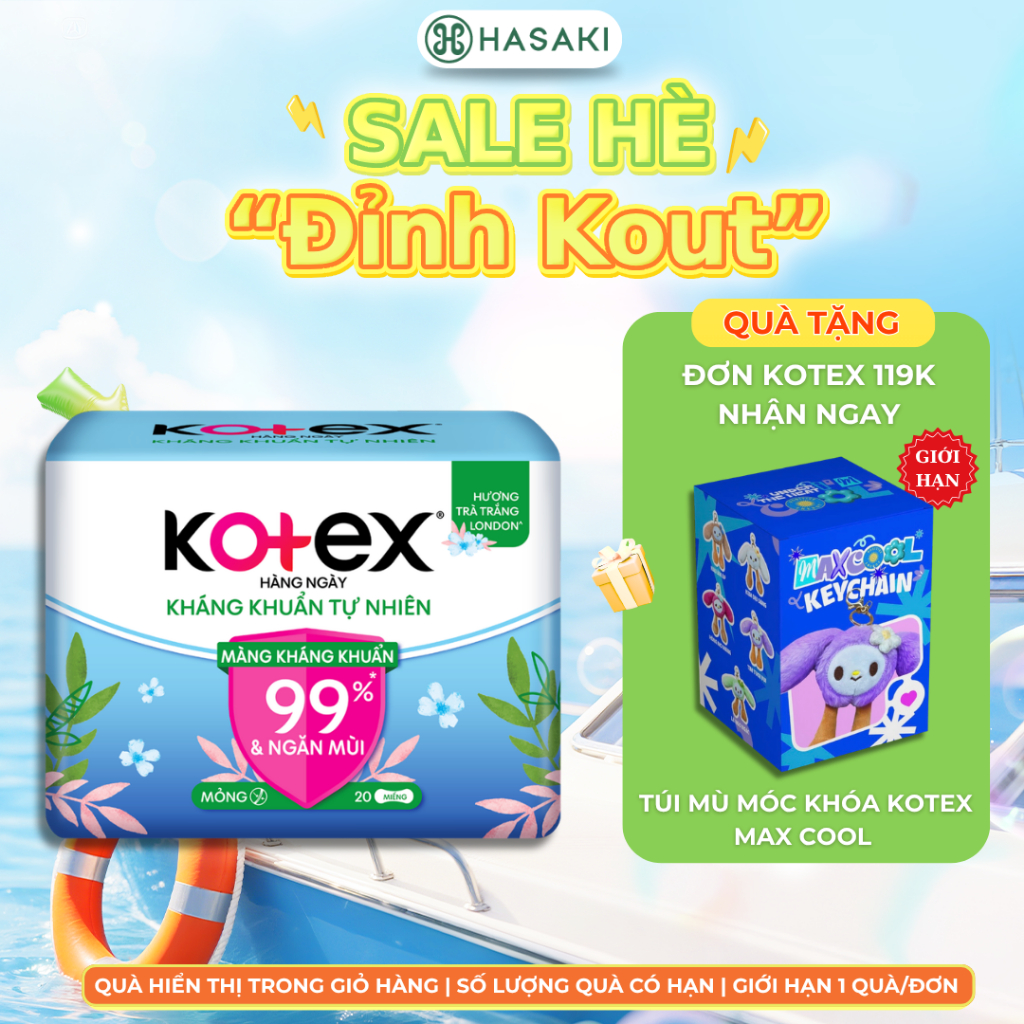 Băng Vệ Sinh Kotex Hằng Ngày Hương Tự Nhiên 20X48