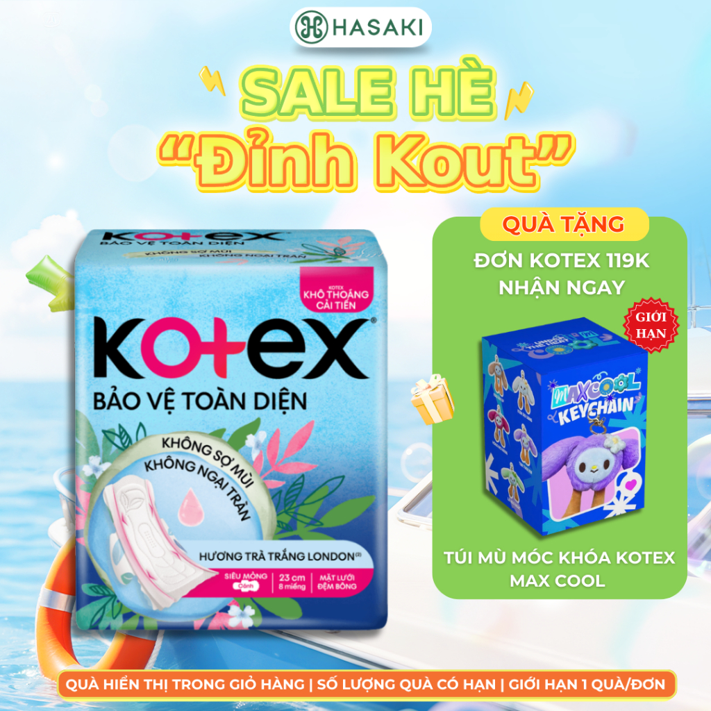 Băng Vệ Sinh Kotex Style Maxi Ban Đêm Có Cánh 4 Miếng 28cmx4