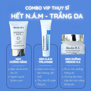 Kem Nám Mờ Thâm Miesho H.A Dưỡng Trắng – Phục Hồi Da, Cấp Ẩm, Chống Lão Hóa Bộ 3 Món