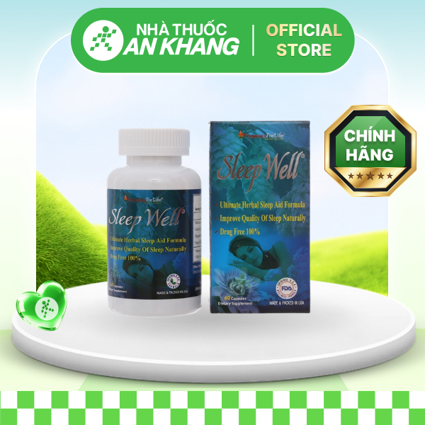 Sleep Well giúp ngủ ngon, giảm căng thẳng thần kinh chai 60 viên [Nhà Thuốc An Khang - Chính Hãng 100%]
