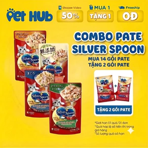 COMBO 14 Gói Pate Silver Spoon Gói 60g, Hương Vị Thật Omakase Từ NHẬT BẢN