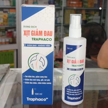 Dung Dịch Xịt Giảm Đau Traphaco chai 100ml - Tan bầm, giảm sưng đau lưng, gối, vai