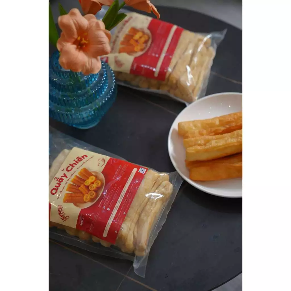 Combo 2 Gói Bánh quẩy chiên Huta Food- Chuẩn vị Bánh quẩy Truyền Thống Hà Nội- Món ăn kèm với cháo, phở- Ăn vặt tiện lợi