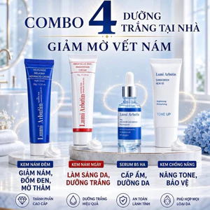 Kem Nám Ngày Đêm Lumi Arbutin Giảm Thâm Mờ Nám Sáng Da Đều Màu Bộ 4 Món