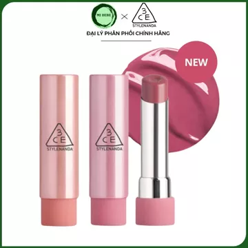 Son Dưỡng 3CE Glazy Lip Glow Son Thỏi Dưỡng Có Màu Bóng Dưỡng Môi Mềm Mịn Môi Chính Hãng - Mibebe