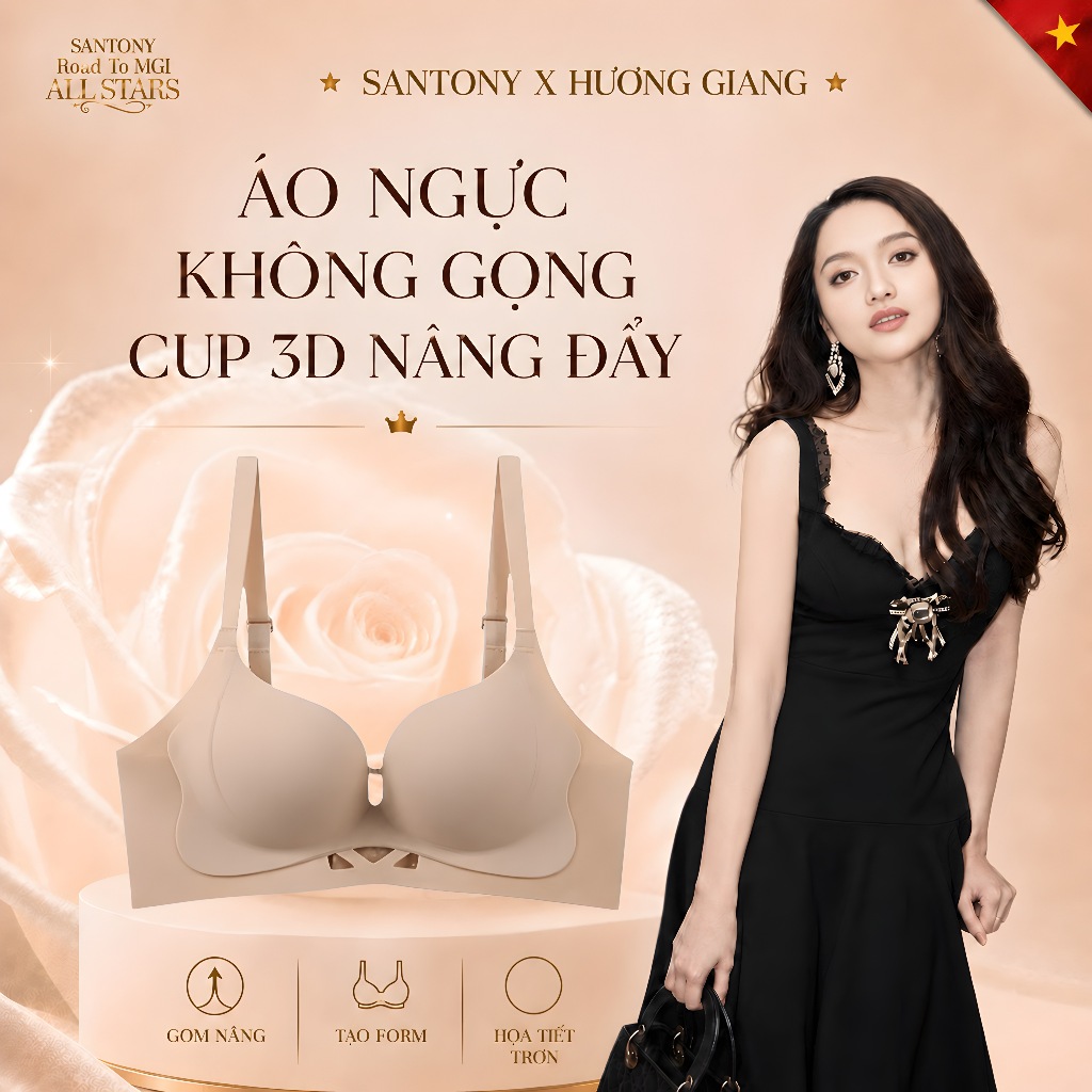 Áo Ngực Không Gọng Gom Ngực 3D, Không Hằn Viền, Thu Gọn Mỡ Nách, Áo Lót Nữ Dành Cho Ngực Nhỏ Mặc Êm Nhẹ Cả Ngày - 2568